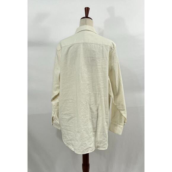 FOUR OBJECTS Sz 5 XL White Herringbone V2 Work Shirt Top - Picture 5 of 11